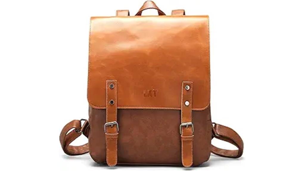 vegan leather backpack