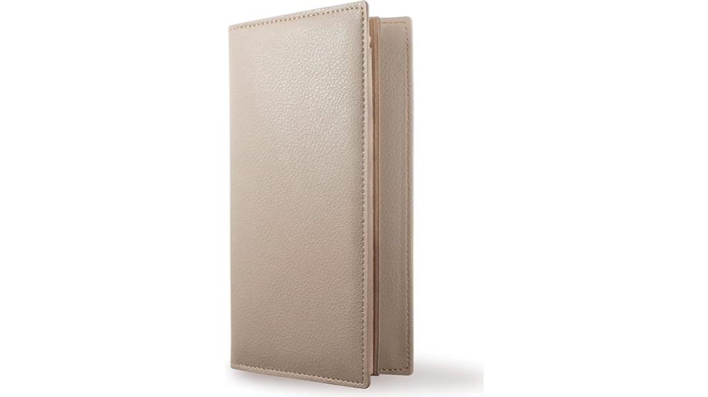 vegan leather checkbook cover