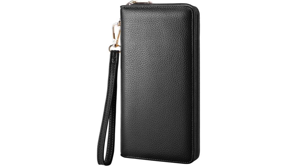 vegan leather clutch wallet
