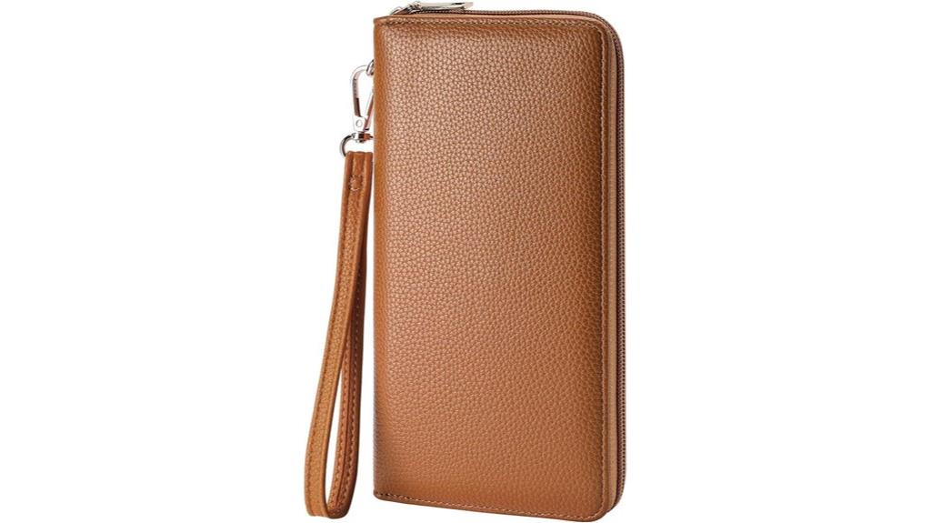 vegan leather clutch wallet