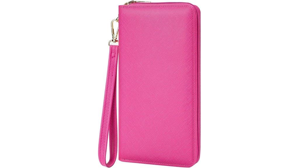vegan leather clutch wallet