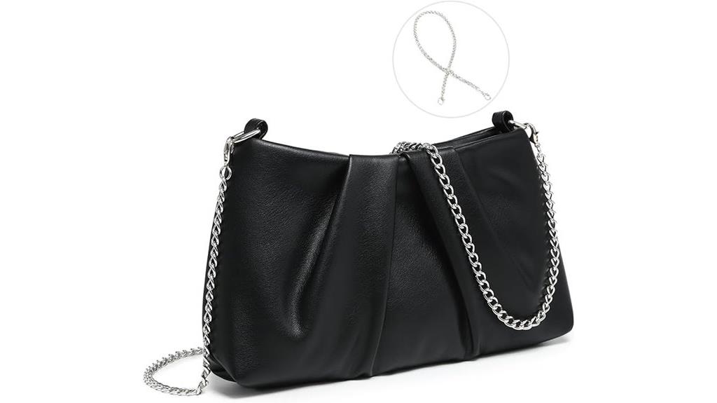 vegan leather evening clutch