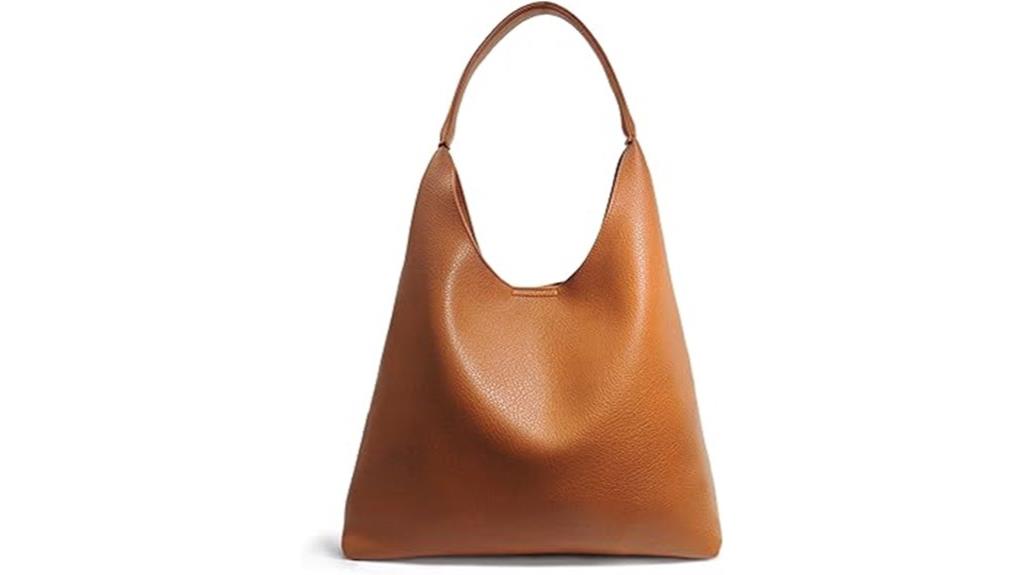 vegan leather hobo tote