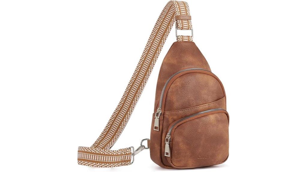 vegan leather sling bag