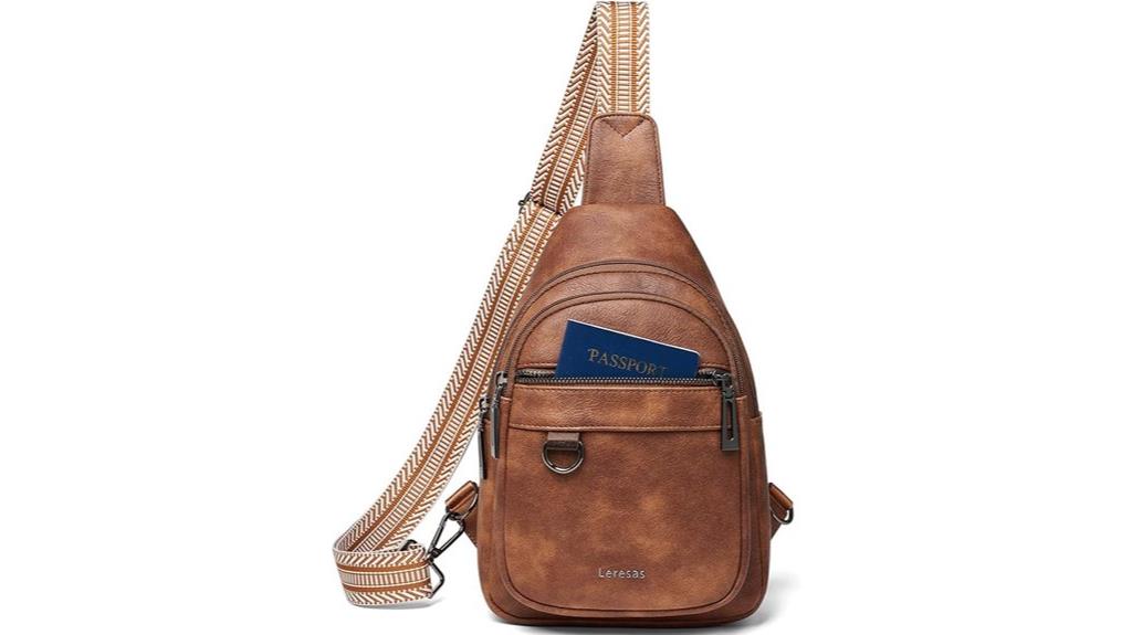 vegan leather sling bag