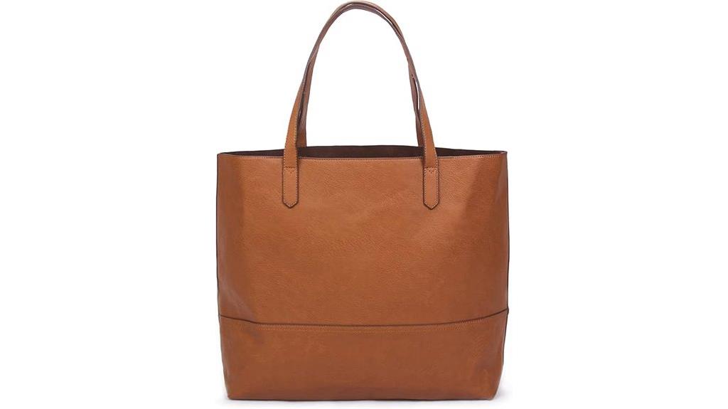 vegan leather slouch tote
