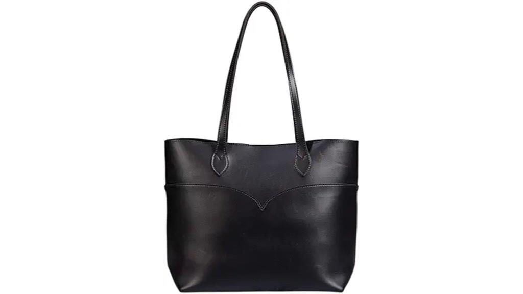 vegan leather tote bag