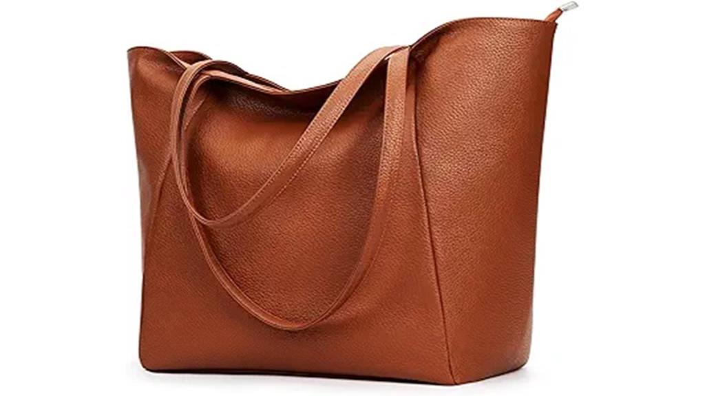 vegan leather tote