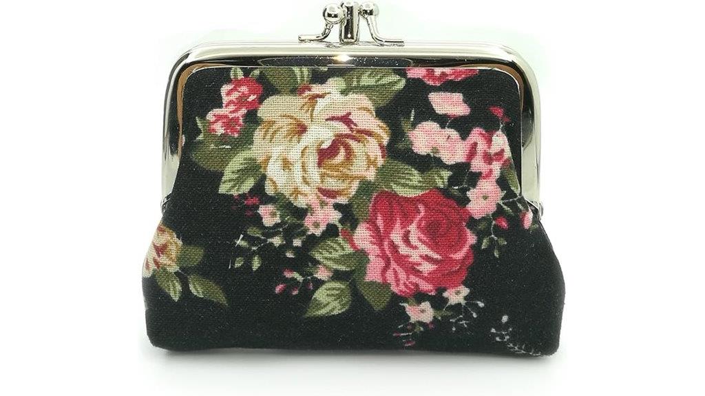 vintage floral kiss lock wallets