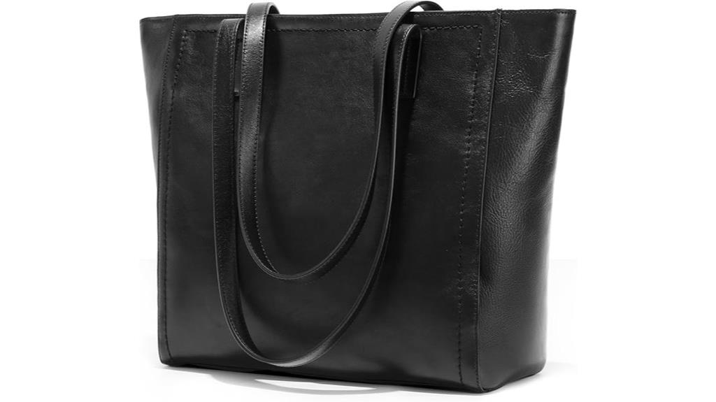 vintage leather work tote