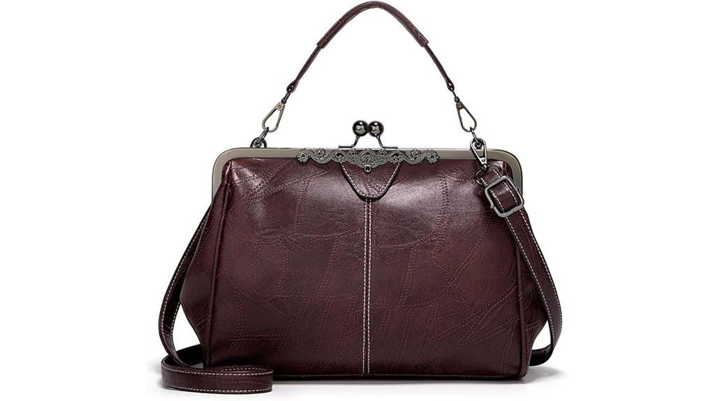 vintage women kiss lock handbags