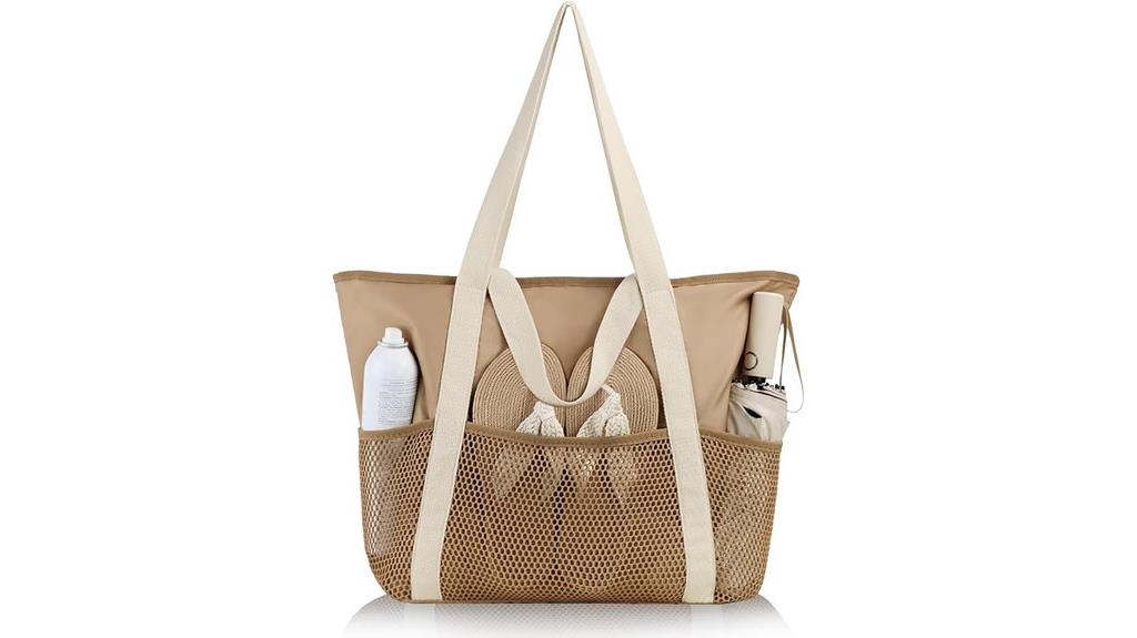waterproof beach bag with zipper