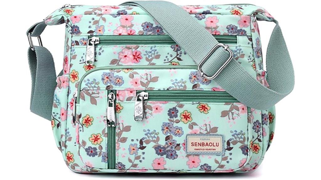 waterproof floral crossbody bag