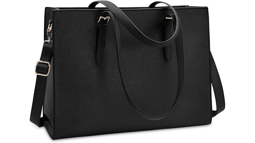 waterproof leather laptop tote