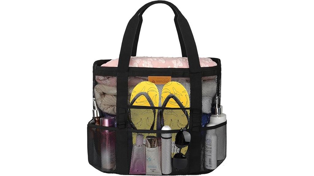waterproof mesh beach tote