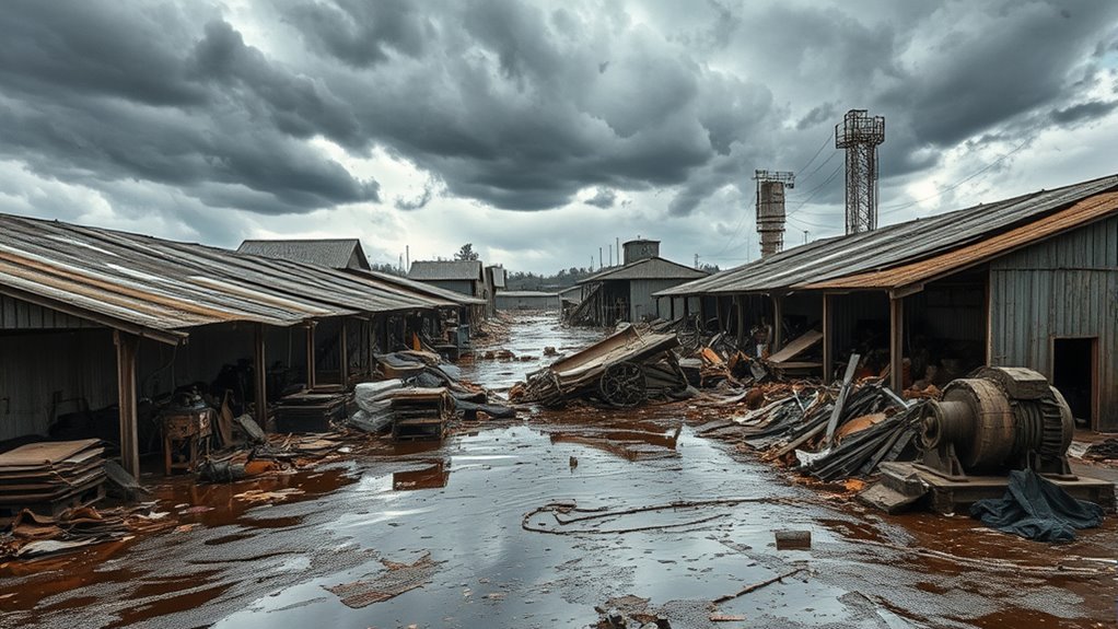 weather disruptions damage production