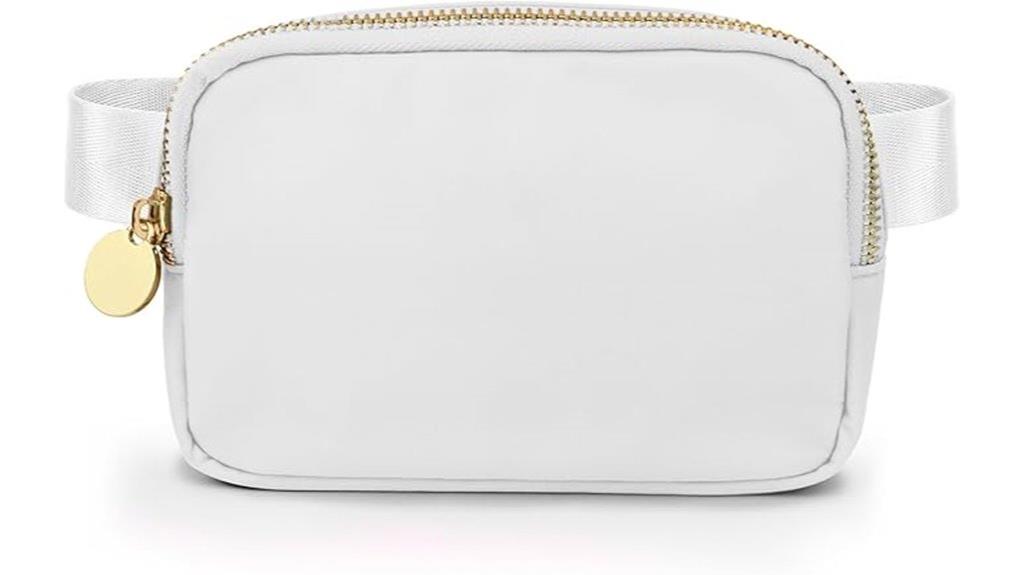 white nylon crossbody bag