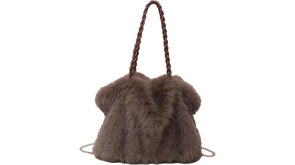 winter fluffy furry purse