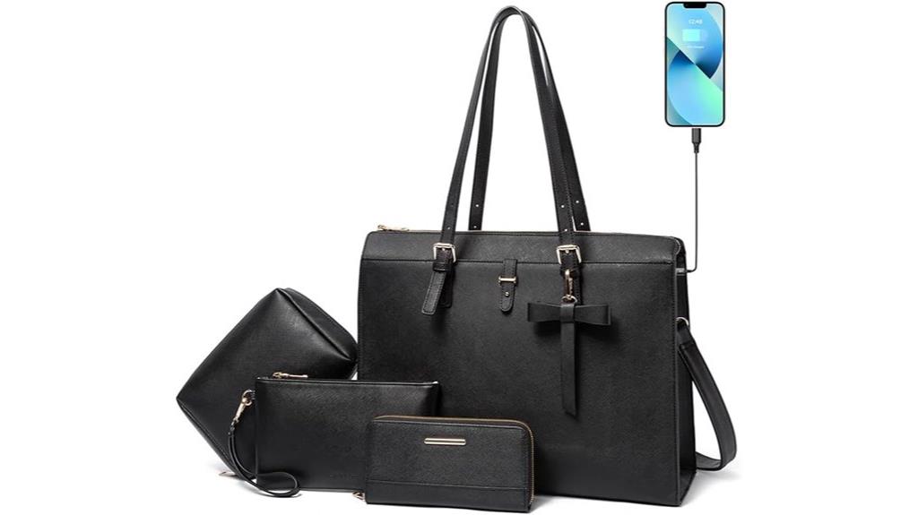 women s 4 piece laptop bag set