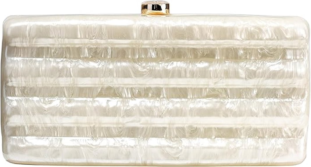 women s acrylic evening clutch
