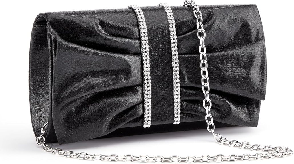 women s bow clutch bag