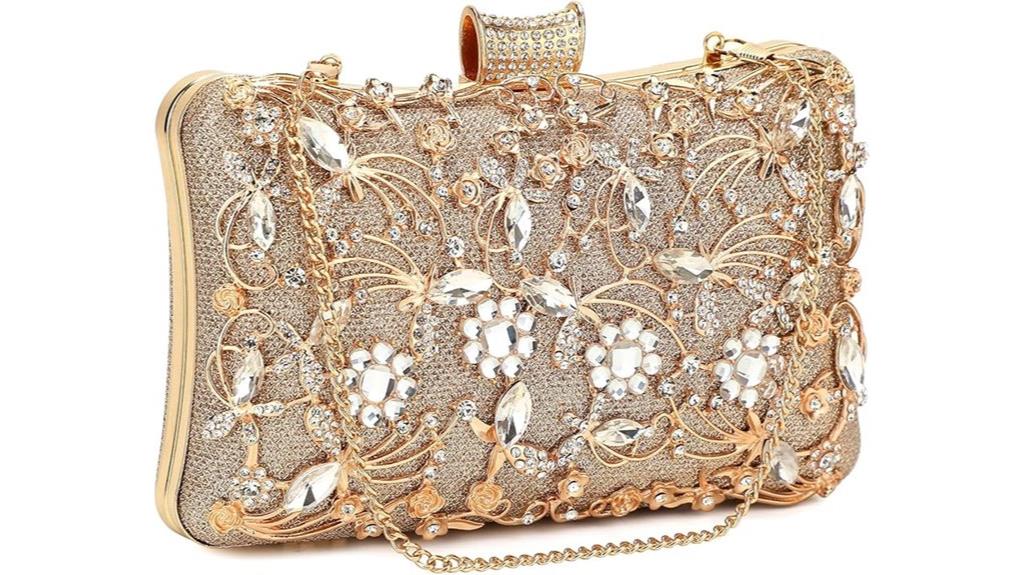 women s crystal evening clutch