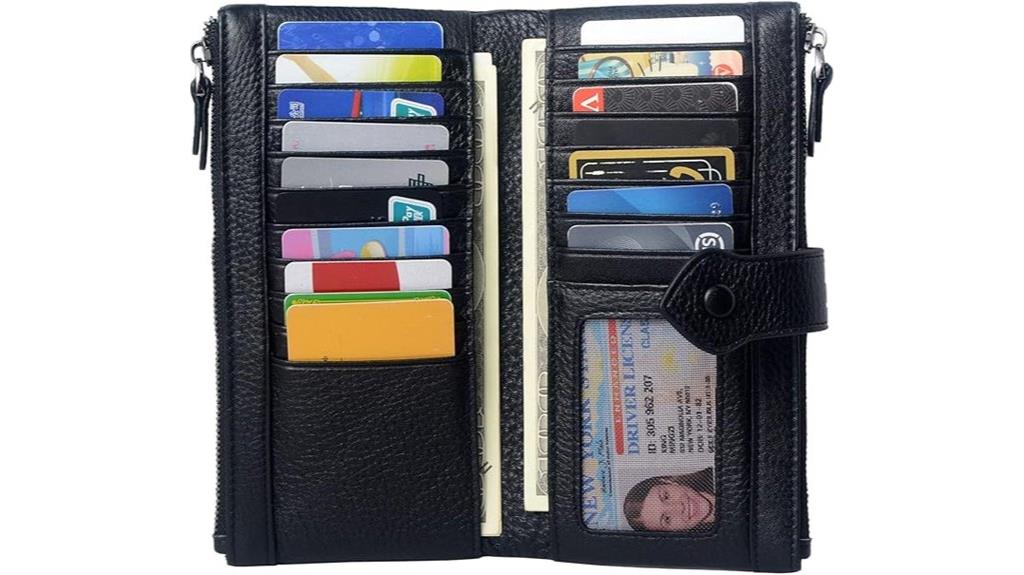 women s leather rfid wallet