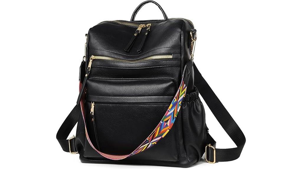 women s leather travel backpack