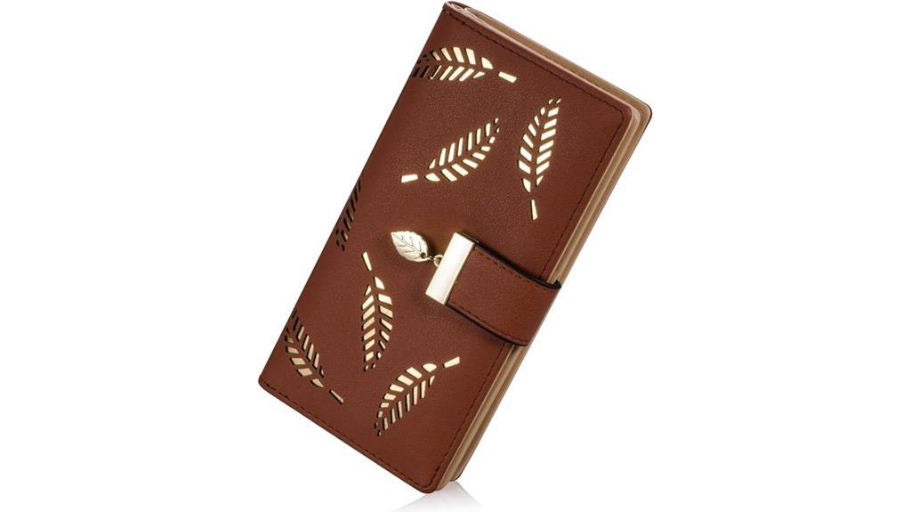women s long leaf wallet