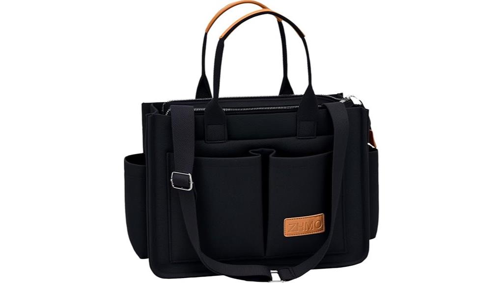 women s multi compartment tote bag