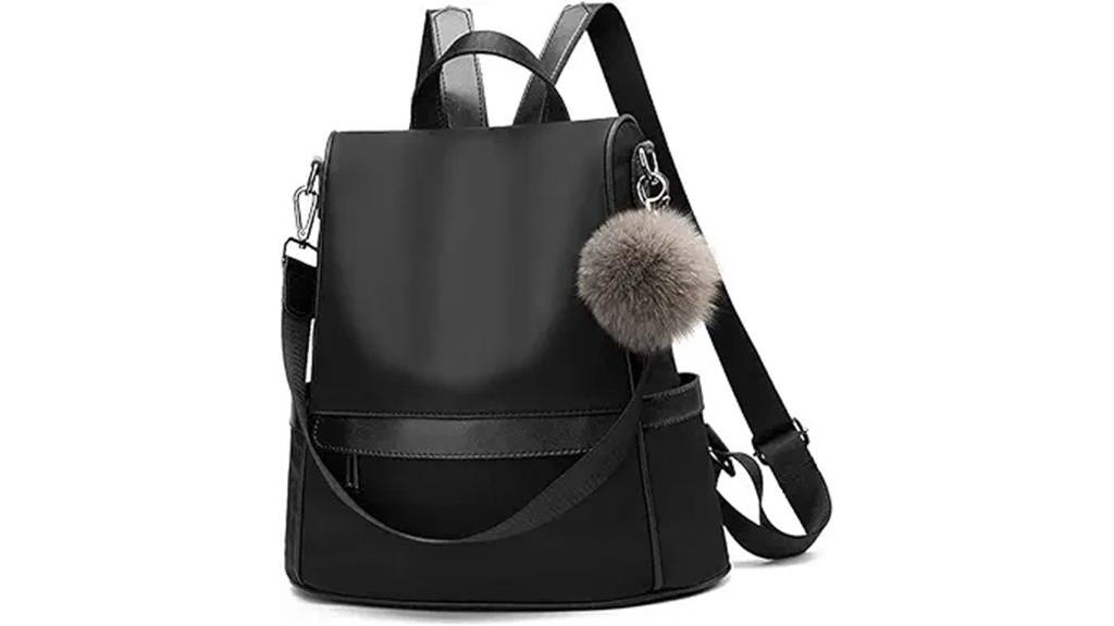 women s nylon anti theft backpack
