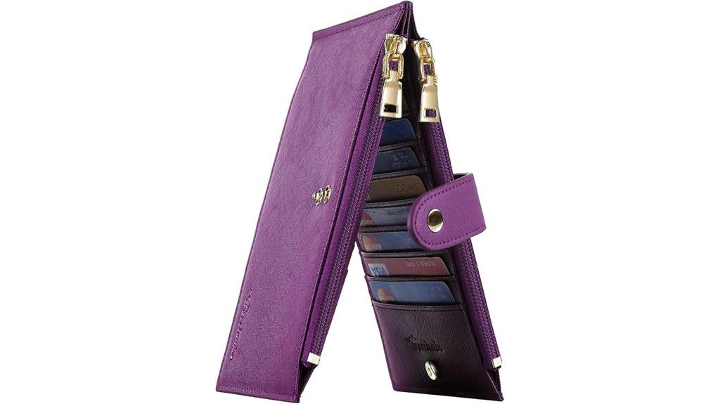 women s rfid zipper wallet