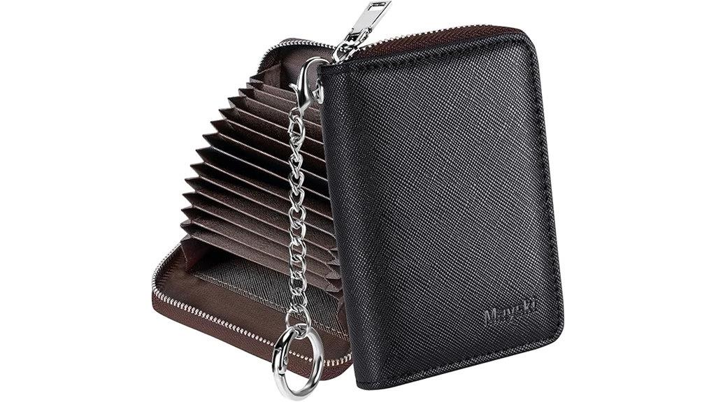 women s zippered credit wallet
