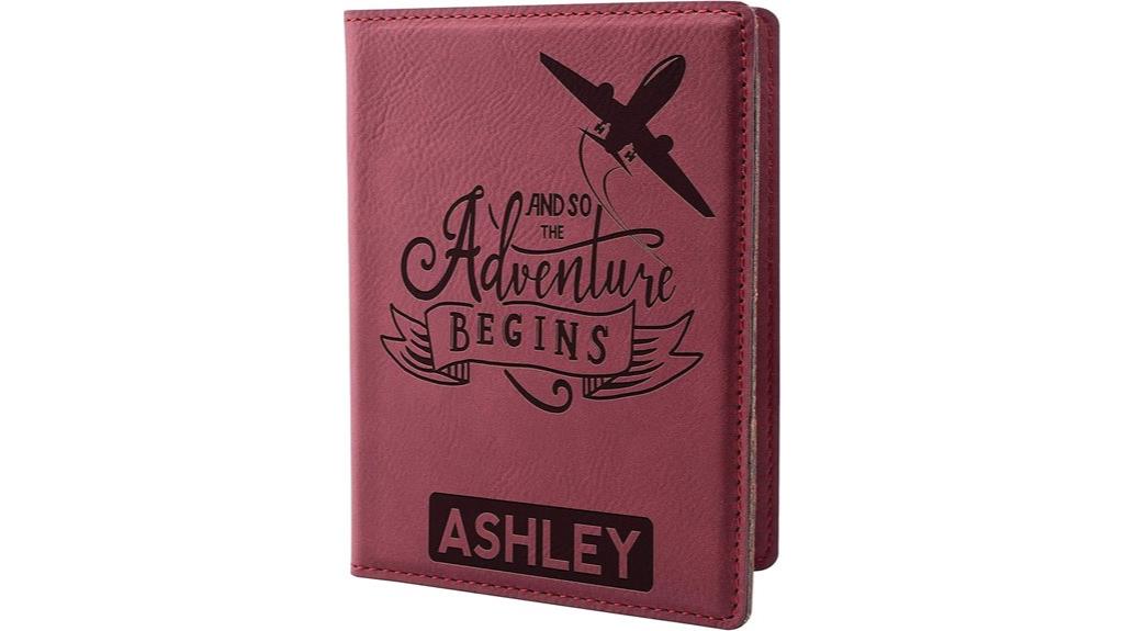 burgundy leather passport holder