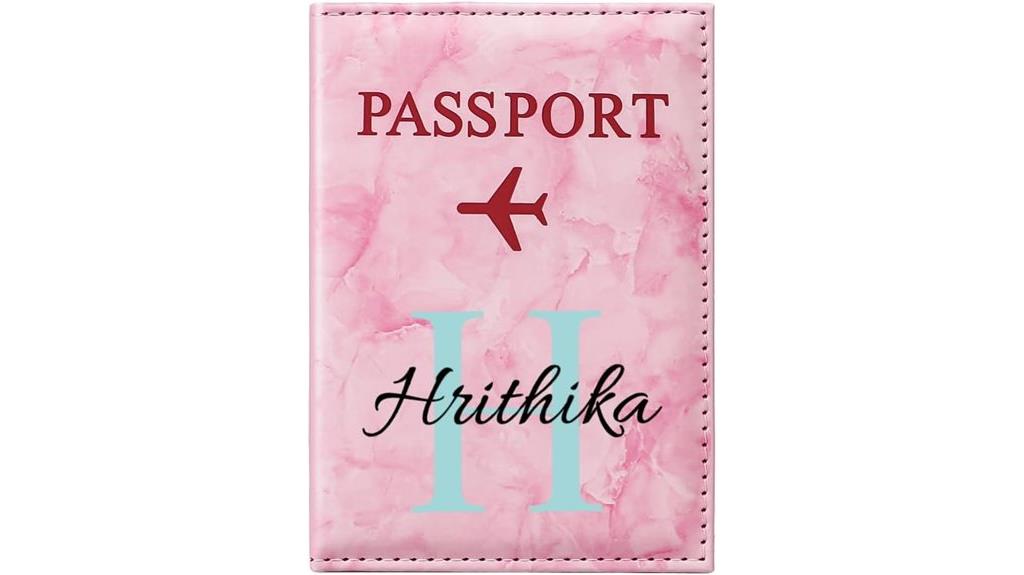 custom marble passport cover
