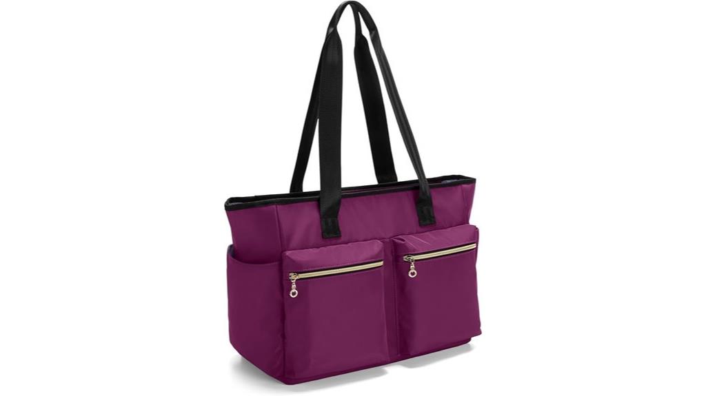 damero tote with laptop sleeve