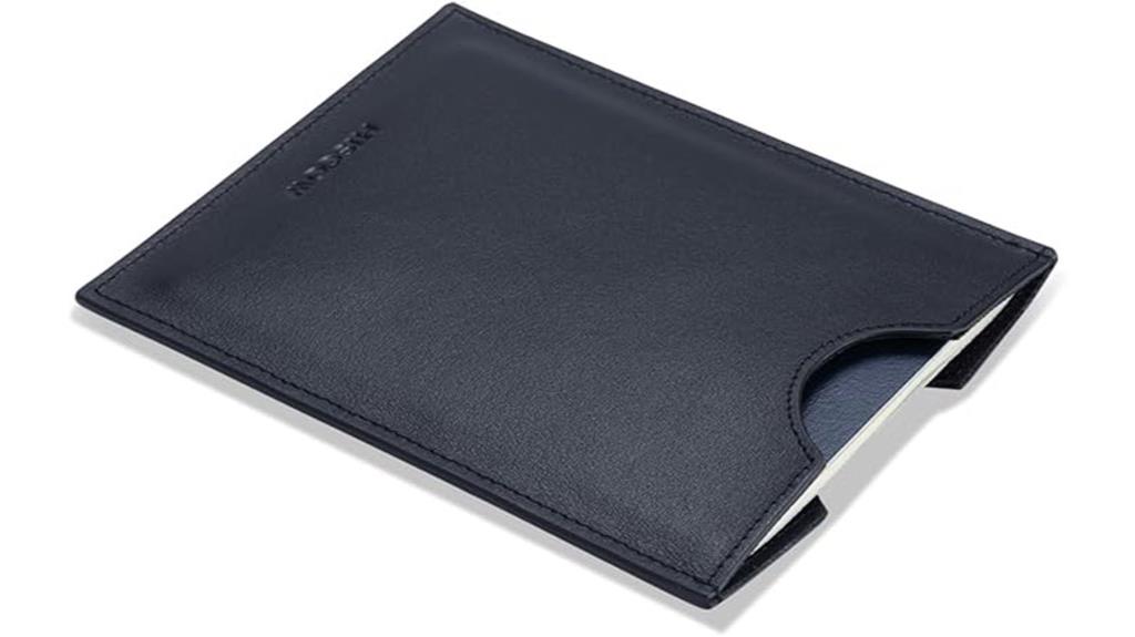 elegant black calfskin passport holder