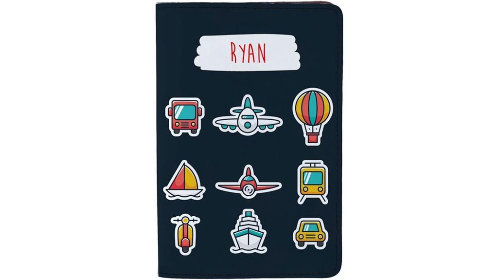 kids custom leather passport holder
