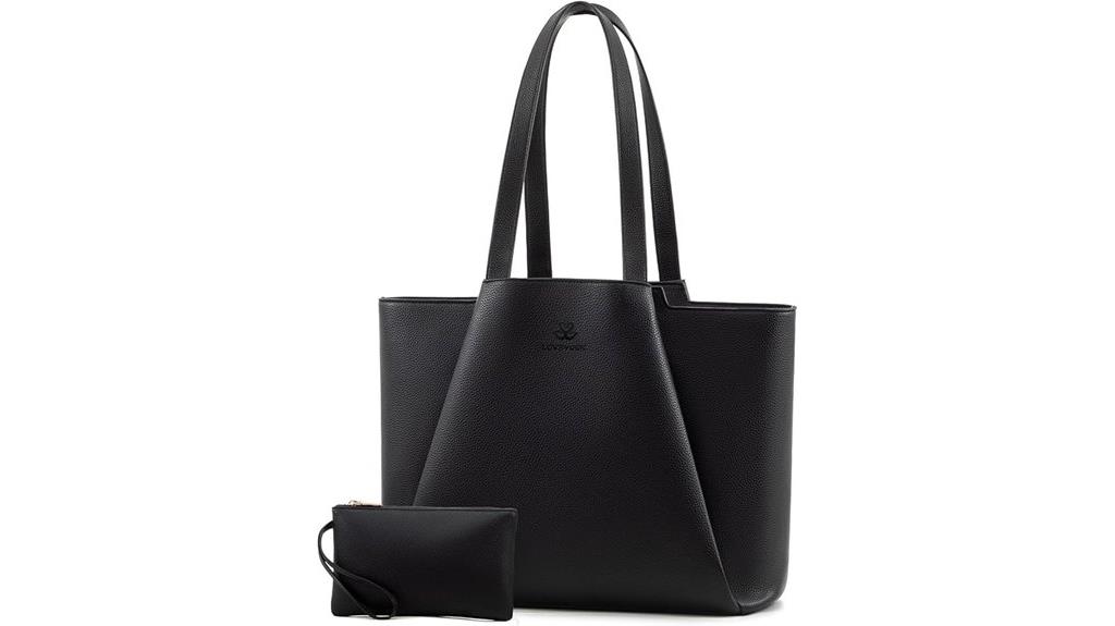 laptop tote with clutch