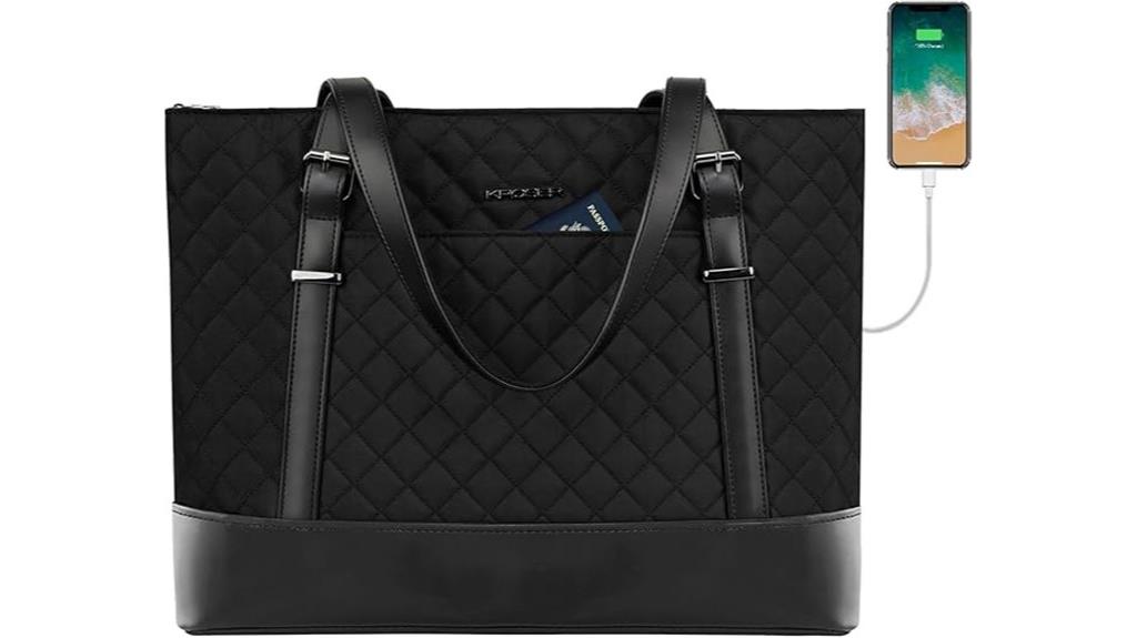 laptop tote with usb