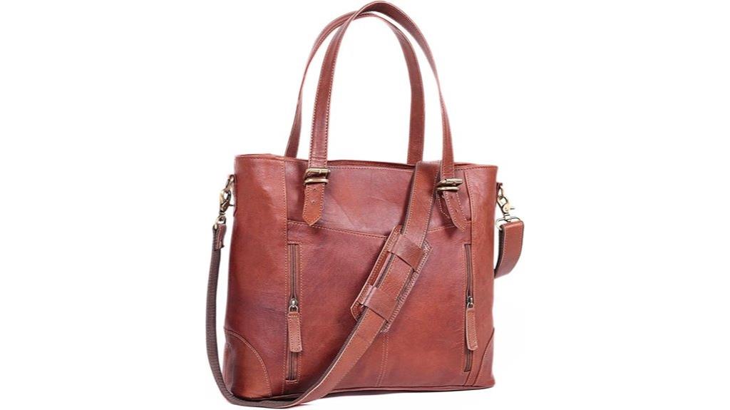 large leather tote bag