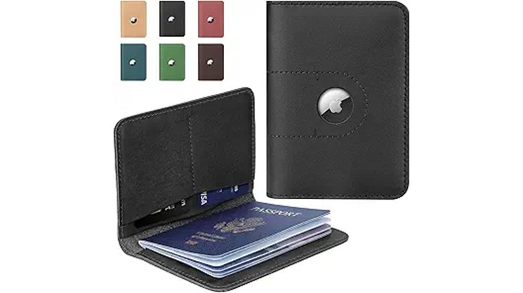 leather airtag passport holder