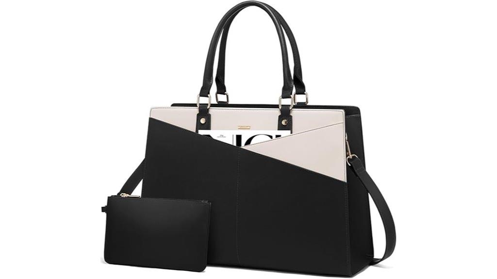 leather laptop tote