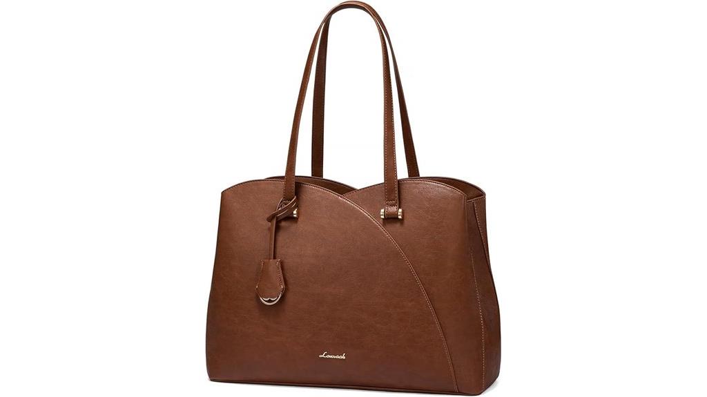 leather laptop tote