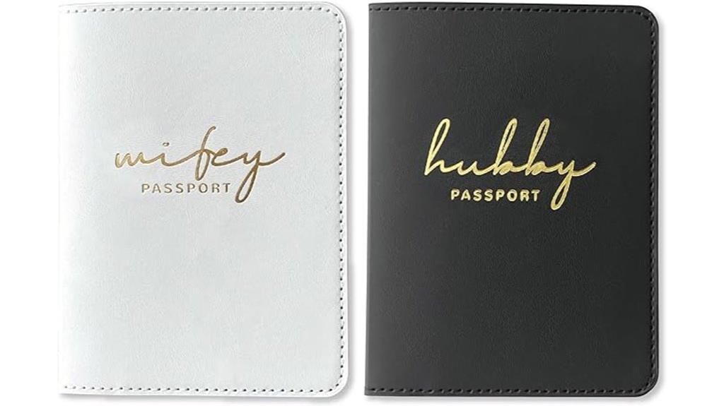 leather passport holder set