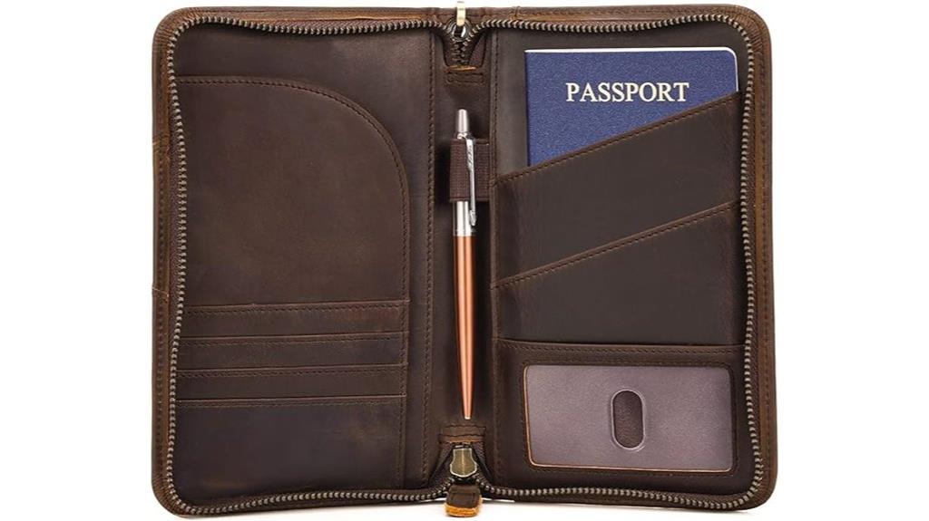 leather rfid passport holder
