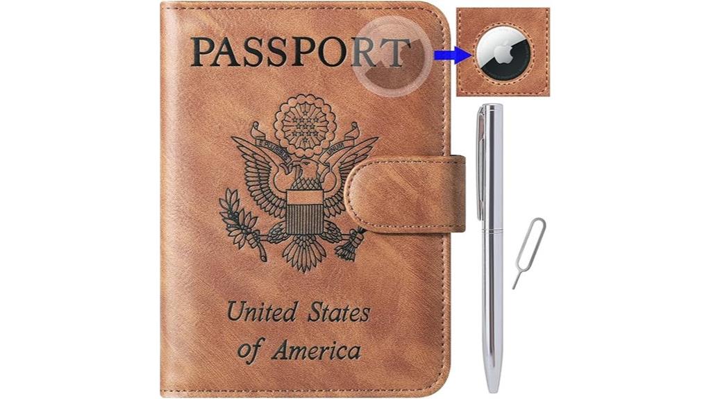 leather rfid passport wallet