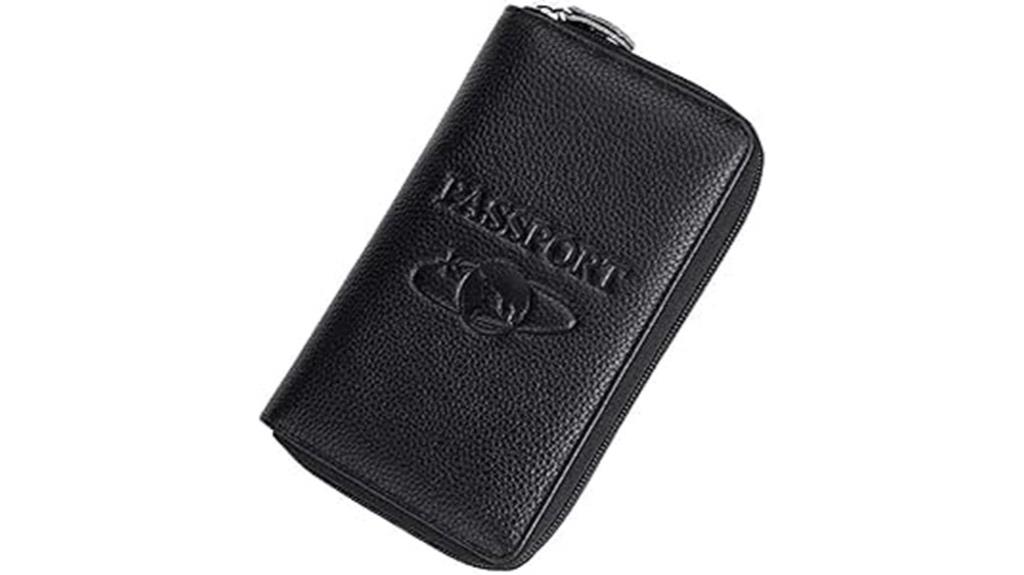 leather rfid passport wallet