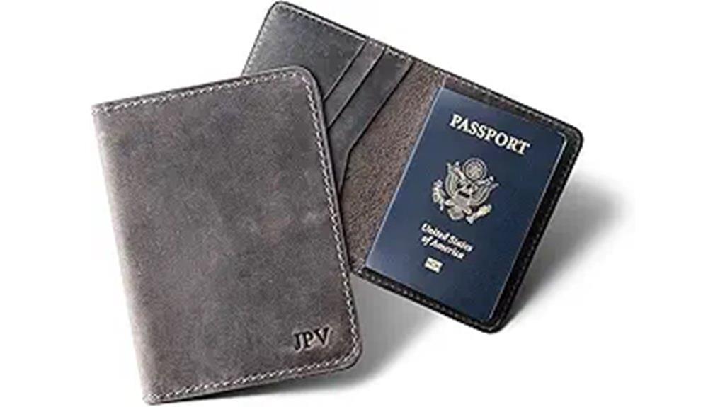 personalized leather passport cover