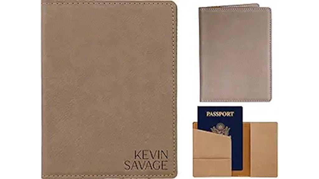 personalized leather passport cover
